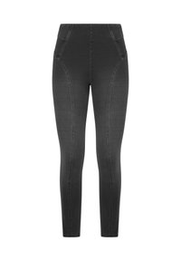 Freddy VITA ALTA CON IMPUNTURE DECORATIVE - Leggings - jeans nero cuciture in tono