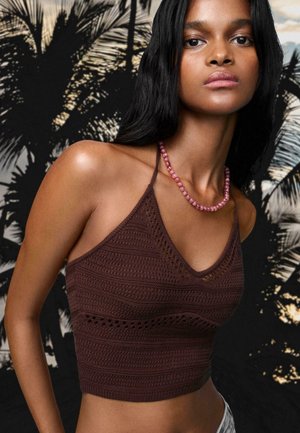 OPENWORK  - Top - dark brown