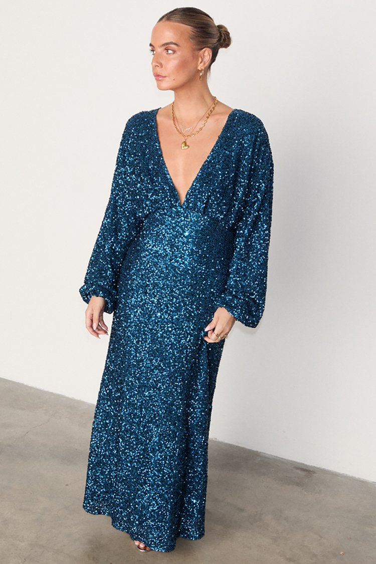 Never Fully Dressed SEQUIN EMMA DRESS - Apģērbs svinīgiem gadījumiem - teal