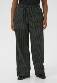Kaffe Curve Pantalon classique - black   chalk pinstripe