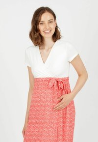 Attesa Maternity FEDERICA-MATERNITY NURSING MIDI - Vapaa-ajan mekko - coral red