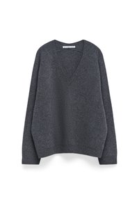 V-NECK - Trui - grey melange