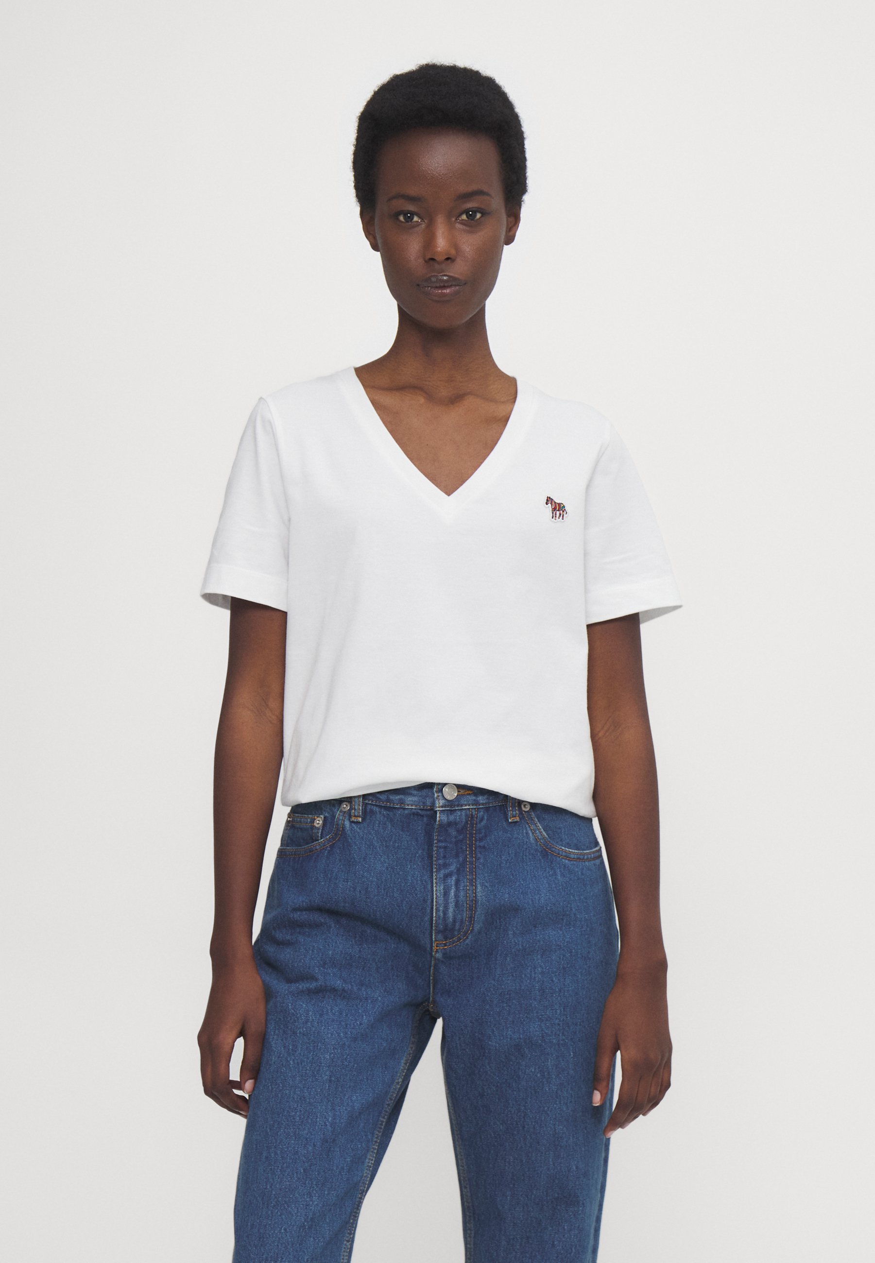売れ筋商品|||イチ Tシャツ レディース トップス IXKATHRIN SS2 - Basic T-shirt - cloud dancer w racing red ICHI IXKATHRIN SS2 - Basic T-shirt - cloud dancer w racing