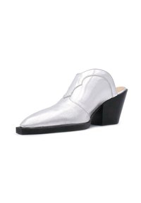Copenhagen Studios TEXANO - Ciabattine con tacco - silver