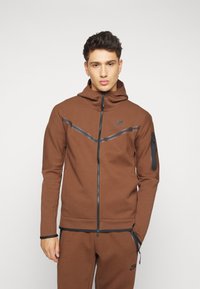 Nike Sportswear M NSW TCH FLC FZ WR - Camisola com fecho - cacao  wow/black