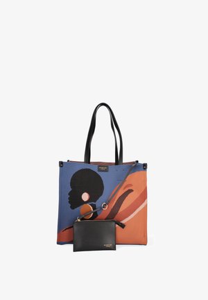 My Best Bag, VENUS - SHOULDER BAG - Bolso shopping - royal blue/salmon pink with print