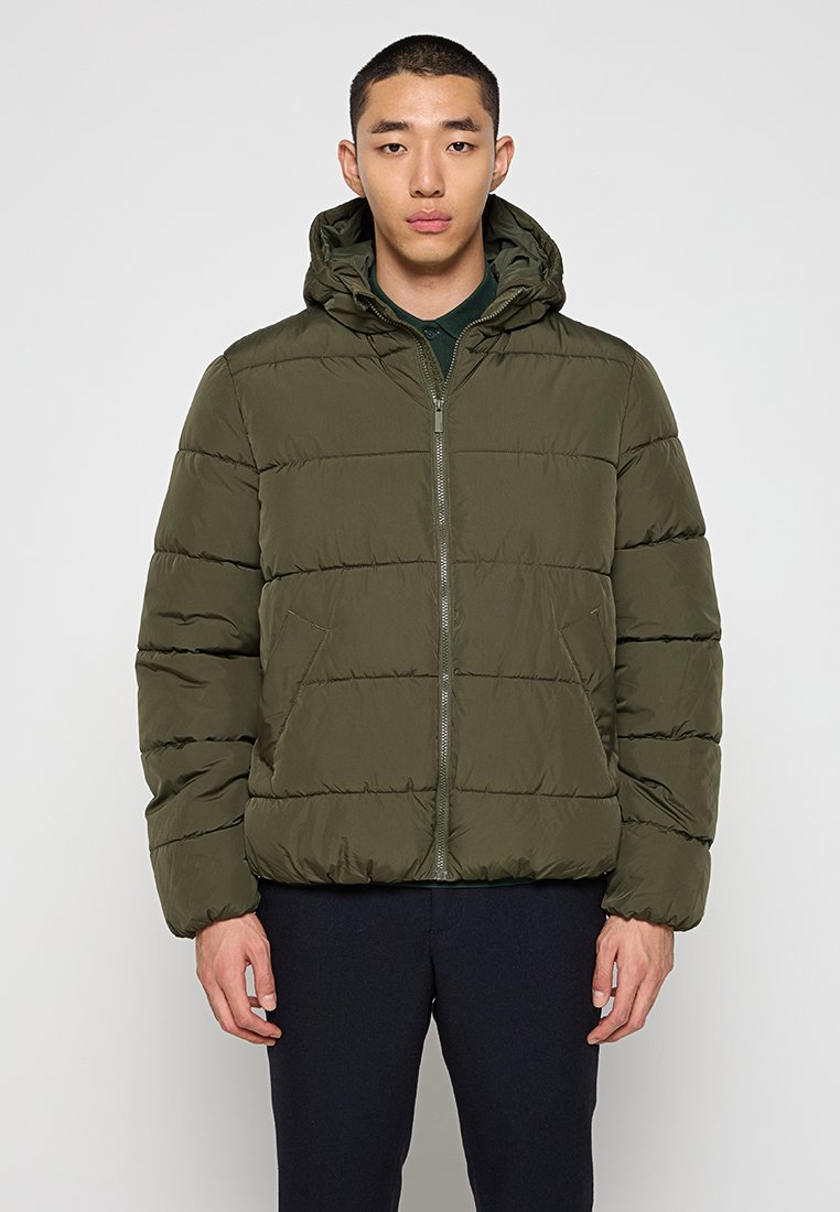 Selected Homme Winterjas donkergroen