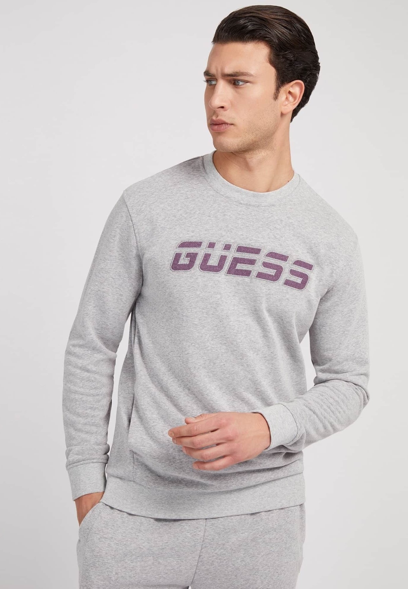 Guess FRONTLOGO - Sudadera - grau/gris - Zalando.es