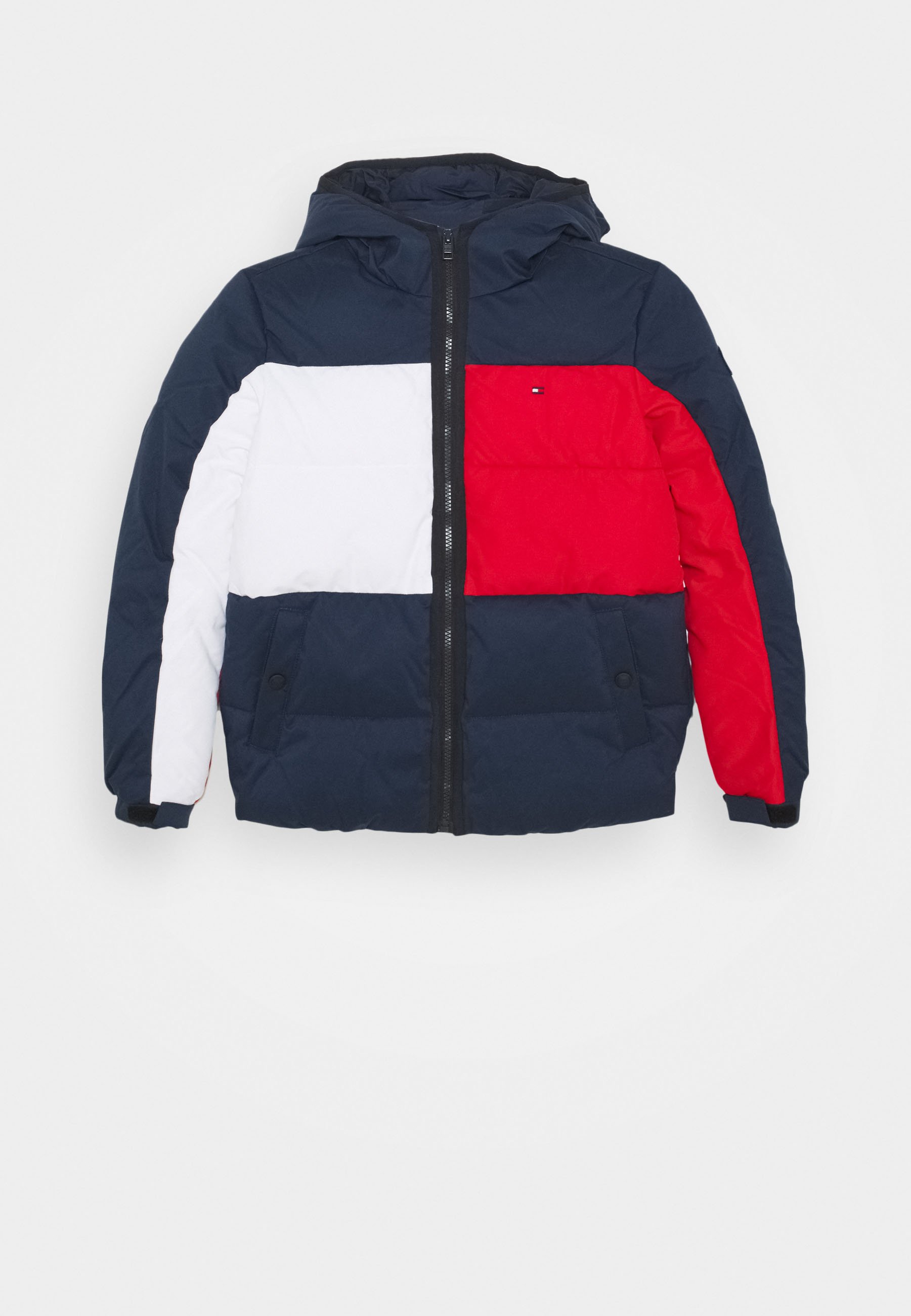 tommy hilfiger blue and red jacket