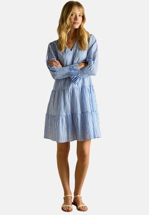 REGULAR FIT - ALESSIA LONG SLEEVE TIERED - Rochie de zi - blue