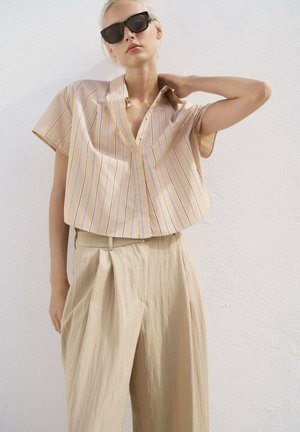 SHORT SLEEVE STRIPED - Hemdbluse - brown