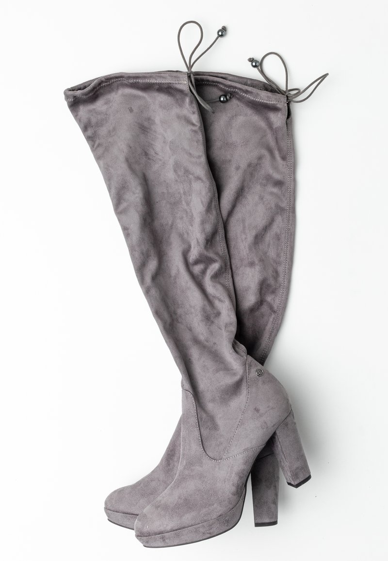 Knee Plateau Stiefel Beige Tamaris Boots Beige Tamaris Overknee