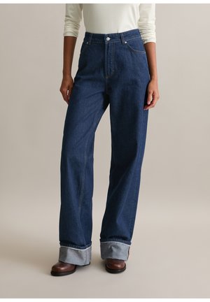 WIDE LEG - Avar lõikega teksad - dark blue multi