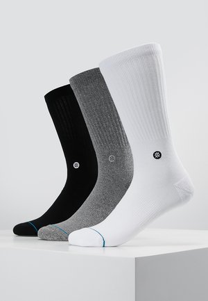 ICON 3 PACK - Zoknik - white/grey/black