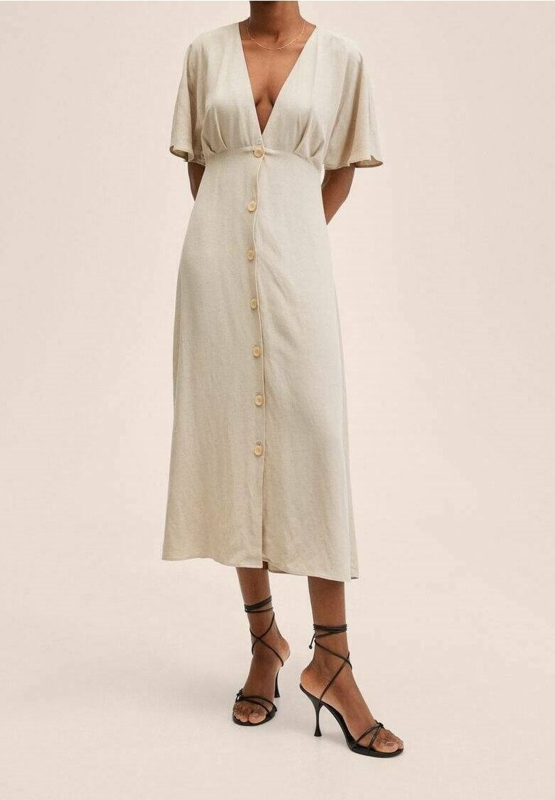 mango beige linen dress Santorini 6 Drawer Dresser