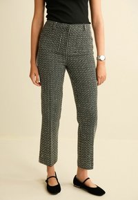 Next TWEED STYLE TAPER  - Tygbyxor - black white