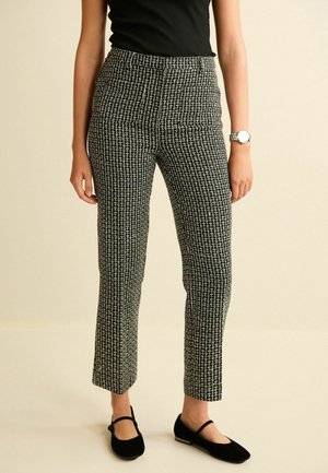 TWEED STYLE TAPER  - Trousers - black white