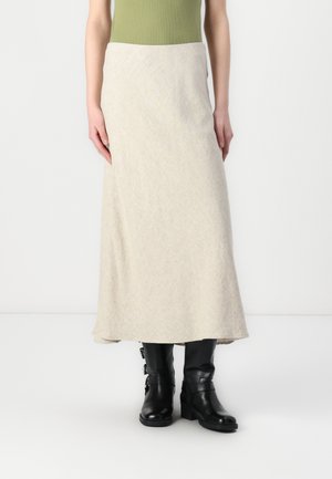 Abercrombie & Fitch BIAS CUT MAXI - Maxiskjørt - oatmeal heather