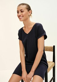 Next V-NECK CAPPED SLEEVE  - Trikotaažkleit - navy