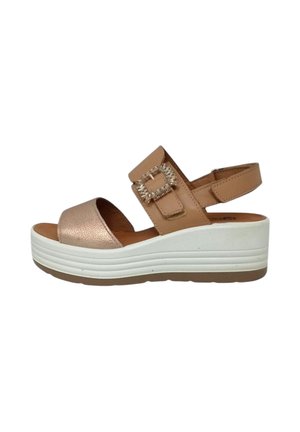 Sandali con plateau - beige