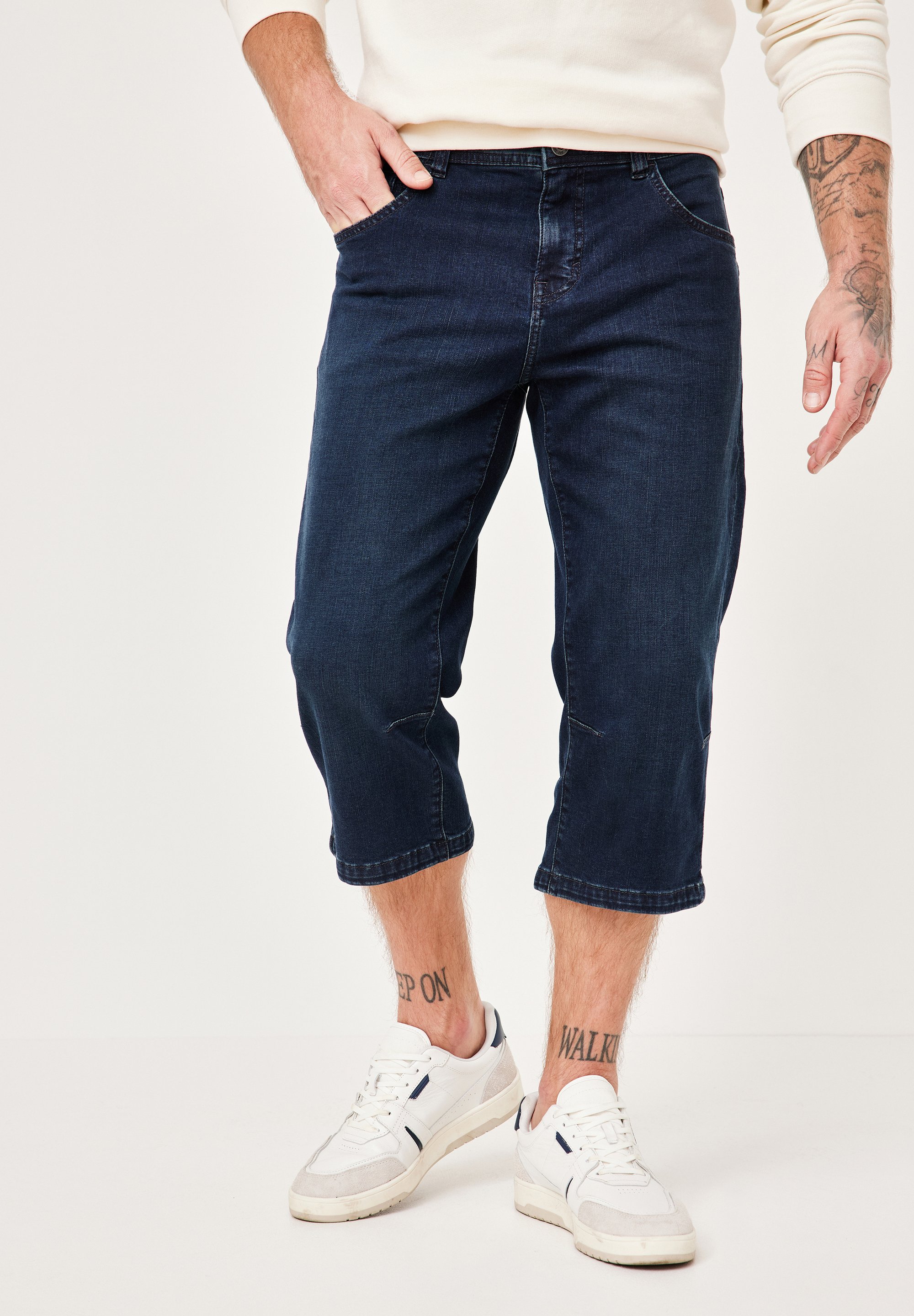 Paddock's CHUCK REGULAR FIT MIT STRETCH Jeans Shorts blue