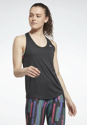 ID TRAIN MESH BACK TANK SPORTS TOP - Linne - black