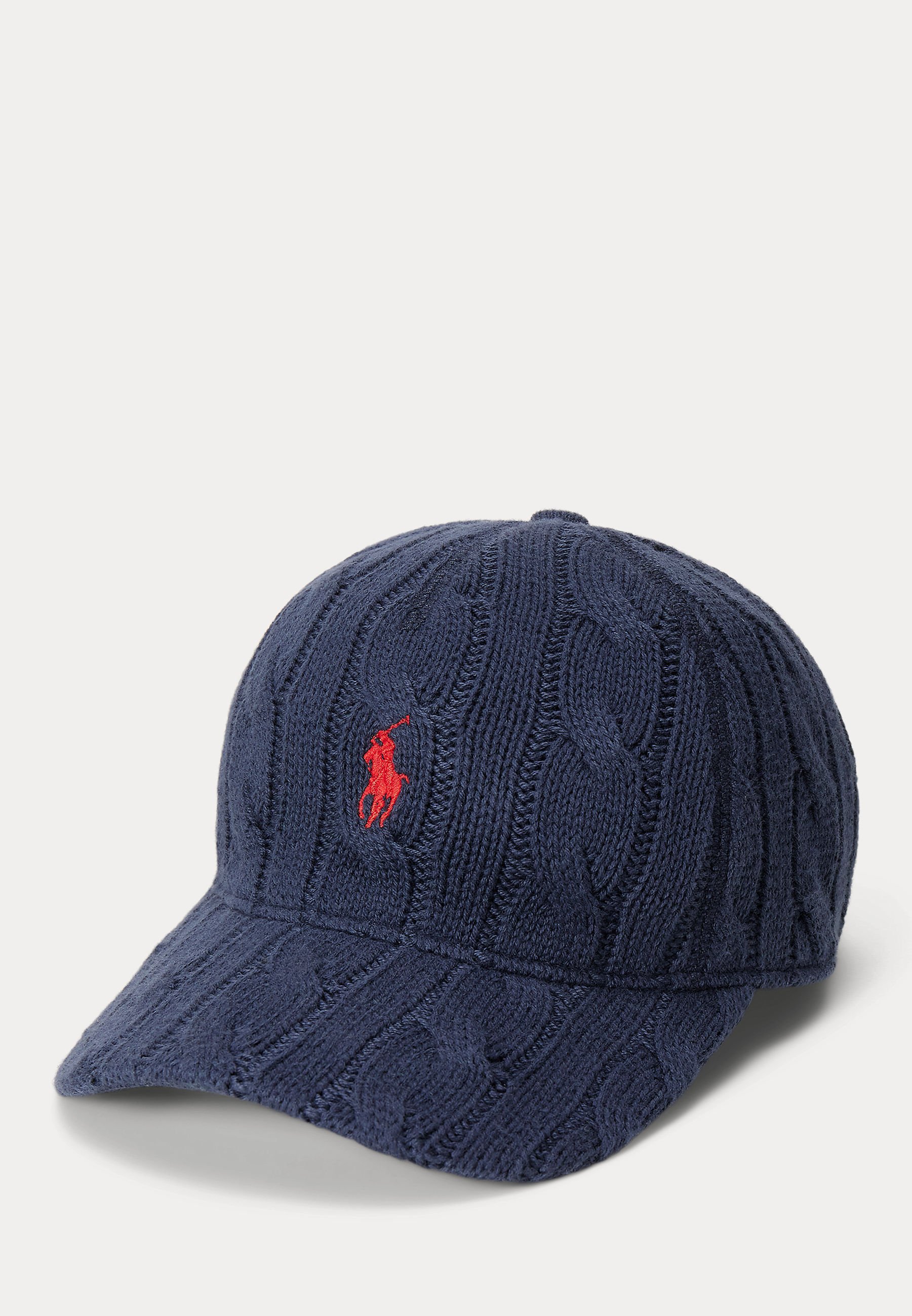 Polo Ralph Lauren CABLE KNIT COTTON BALL CAP - Cap - navy/dark
