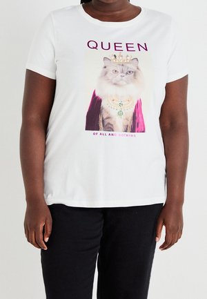 T-shirt med print - off-white