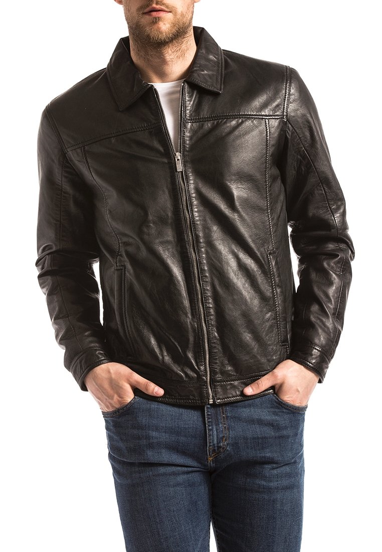 Blue Wellford BLUE WELLFORD Lederjacke black/schwarz Zalando.de