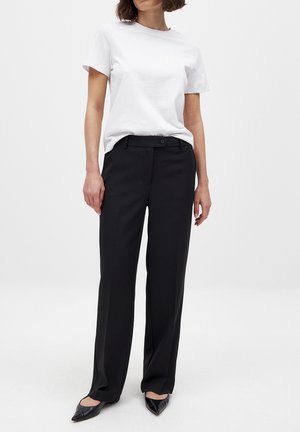 NA-KD TAILORED MID - Püksid - black