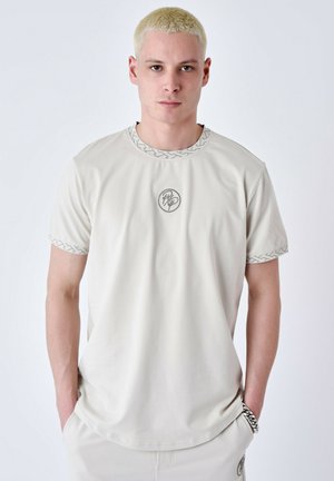 À DÉTAILS LABYRINTHE - Camiseta estampada - greige