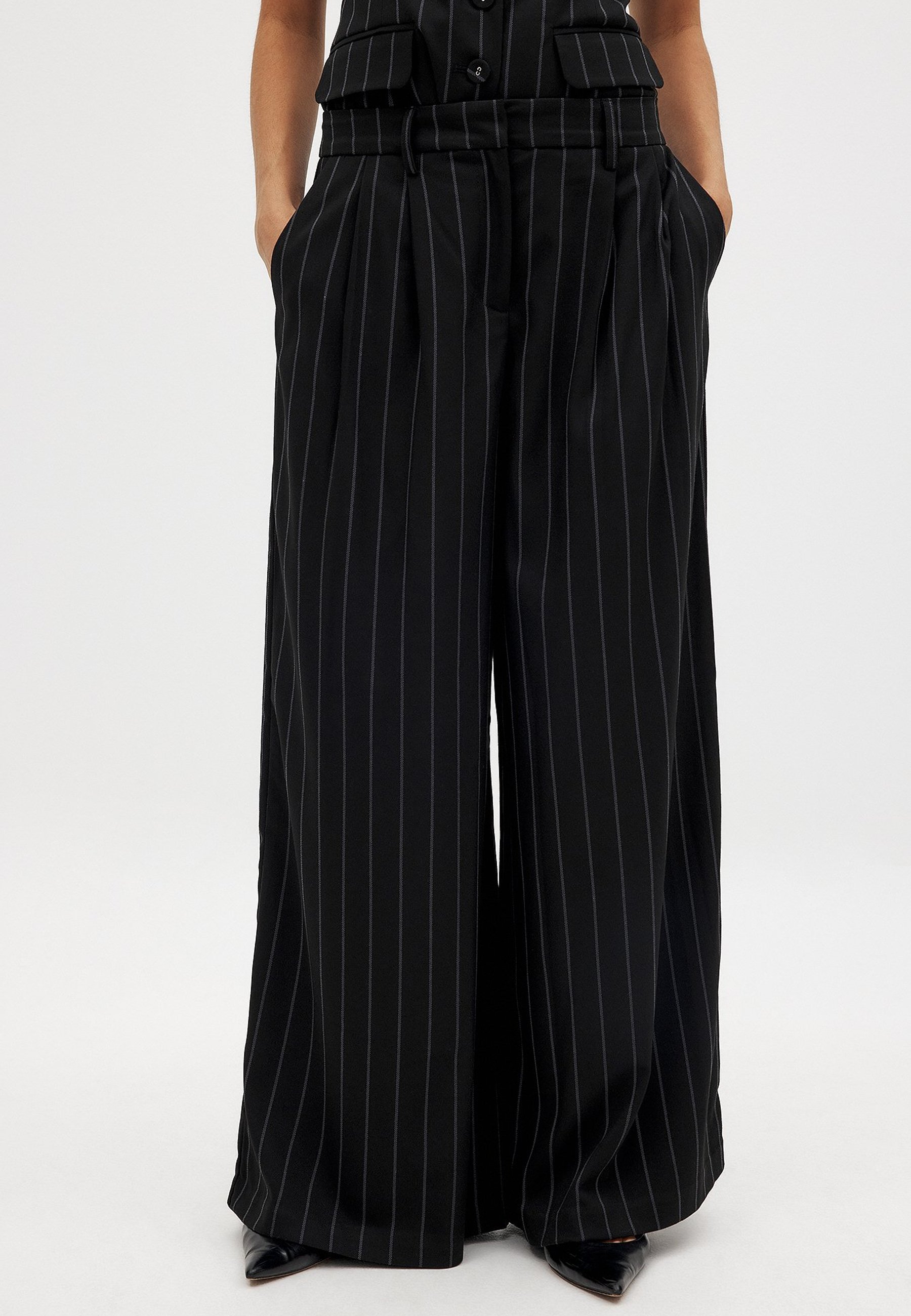 ONLY Onlaida Striped Pant Jrs - Pantaloni Larghi A Righe, Donna, Taglia L, Provenza, Stile Lounge