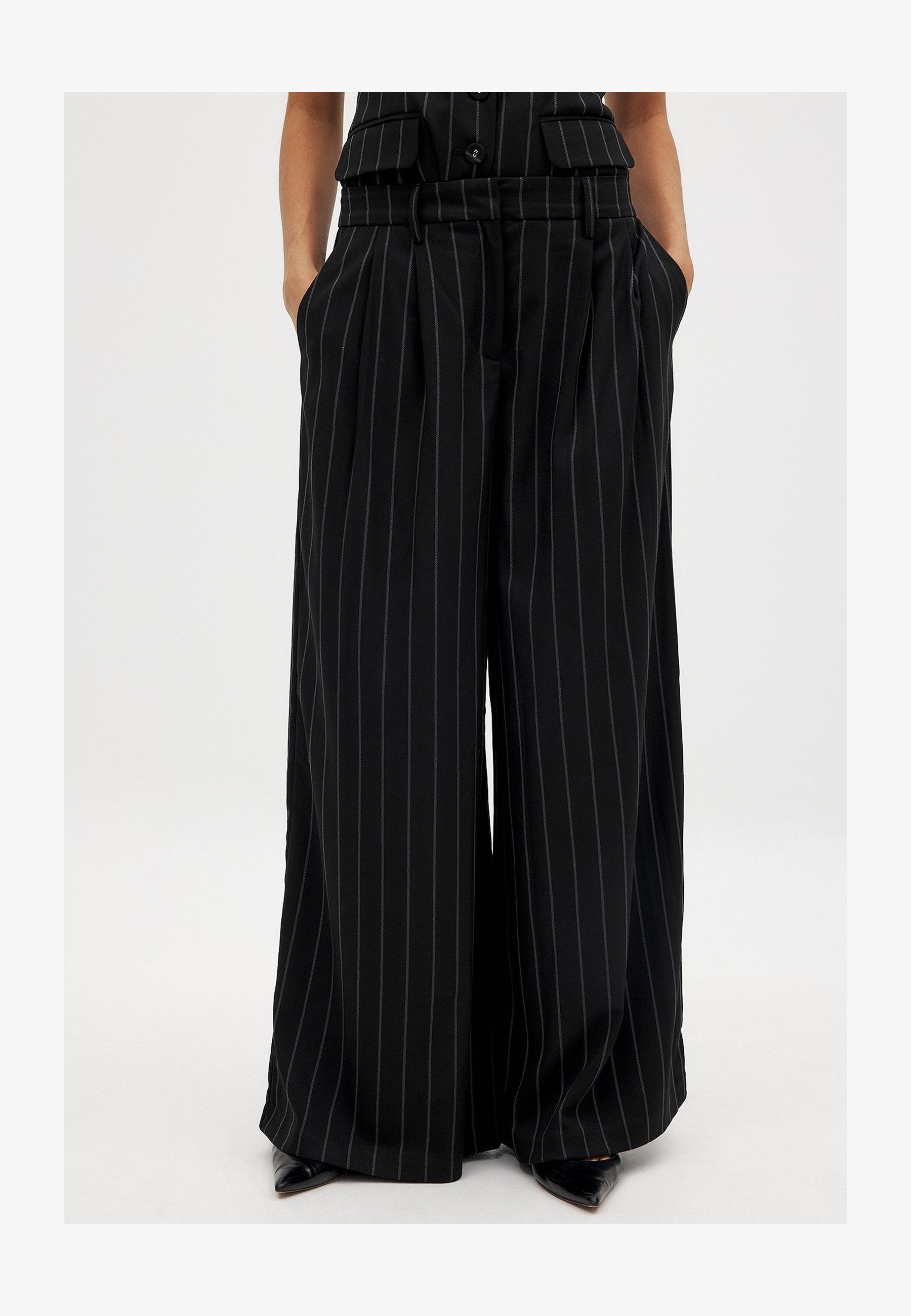 ONLY Onlaida Striped Pant Jrs - Pantaloni Larghi A Righe, Donna, Taglia L, Provenza, Stile Lounge