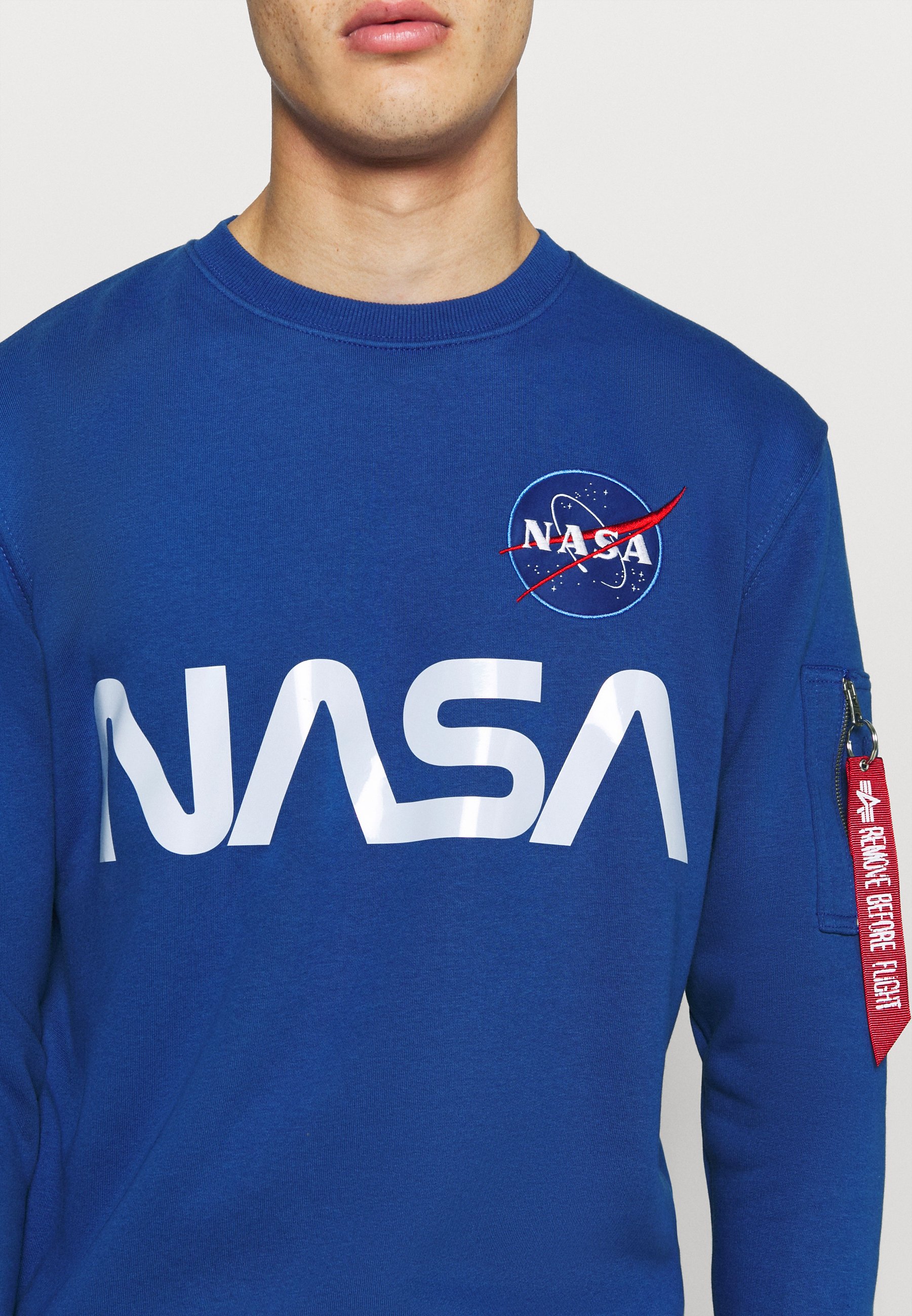 Alpha Industries NASA REFLECTIVE SWEATER Sweater blue Alpha Industries NASA REFLECTIVE SWEATER Sweater blue