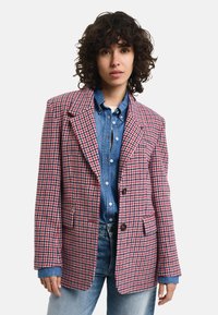 GANT REG HOUNDSTOOTH - Halflange jas - bright red