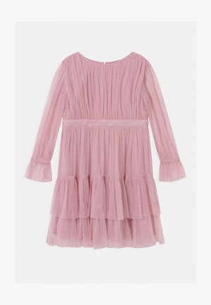 BISHOP SLEEVE RUFFLE DETAIL - Vestido de cóctel - aurora pink
