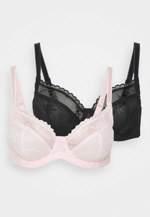 RENA 2 PACK - Bøyle-BH - black/pink