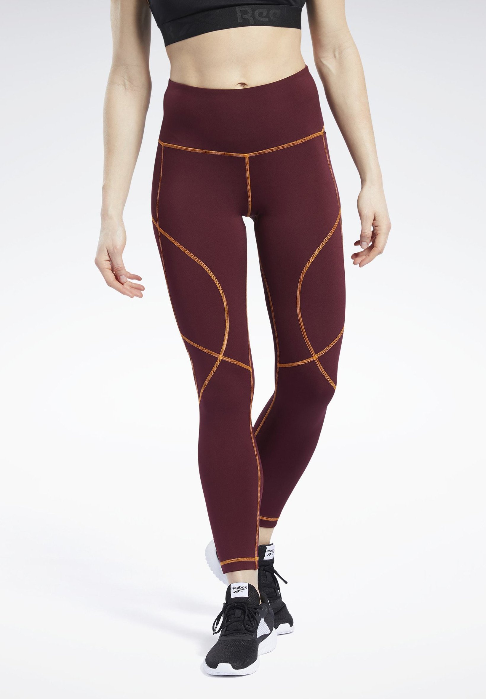 reebok burgundy leggings