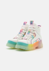 Buffalo ASPHA MID - Vysoké tenisky - offwhite/rainbow