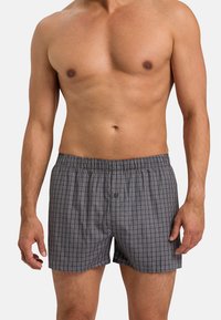 Hanro - FANCY - Boxershorts - grey check Thumbnail-Bild 1