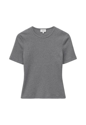 & OTHER STORIES, & OTHER STORIES RIBBED T-SHIRT - T-shirt basic - grey melange