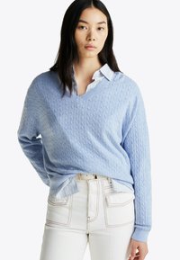Tommy Hilfiger - RICH MINI CABLE  - Jumper - vessel blue heather Thumbnail Image 1