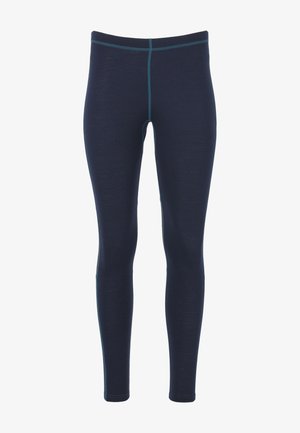 Marinleggings i ett mjukt, elastiskt material med turkos sömnad och en tapered form. Ingen mönster, lättviktiga för komfort.