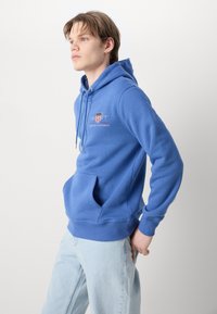 GANT MEDIUM ARCHIVE SHIELD HOODIE - Bluză de molton - rich blue