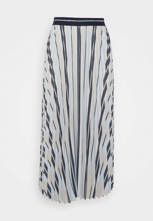 MORELLA STRIPE PLISSE - Gonna a campana - salute navy