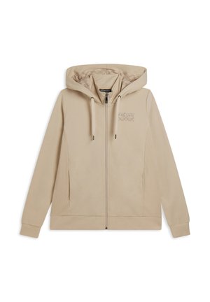 Felpa con zip - mottled beige