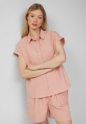 STREIFEN MIT ÜBERSCHNITTENEN SCHULTERN - Button-down blouse - papaya