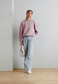 Marc O'Polo LOGO EMBROIDERY AT FRONT - Mikina - dark mauve