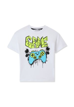 GAME - T-shirt con stampa - bianco ottico