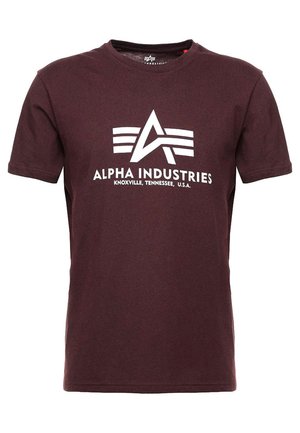 Alpha Industries Majica kratkih rukava s printom - deep maroon